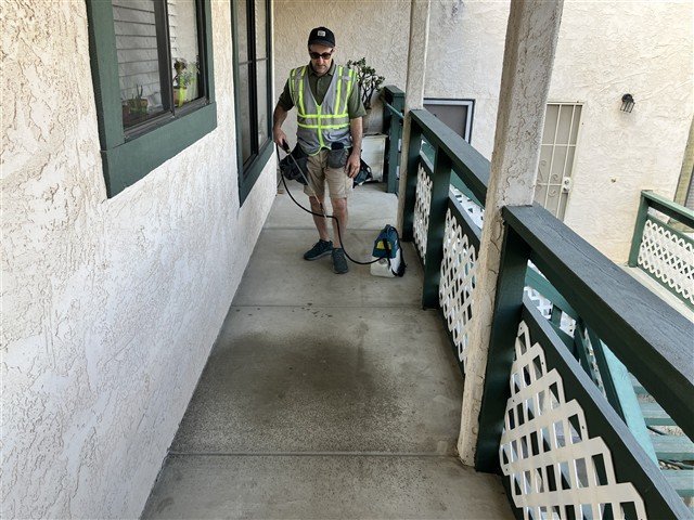 SB-721 balcony inspection at an apartment complex in Poway